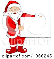 Poster, Art Print Of Santa Holding A Sign Board