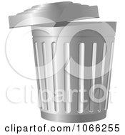 Clipart Metal Trash Bin 1 Royalty Free Vector Illustration