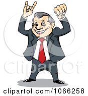 Poster, Art Print Of Victorious Businessman