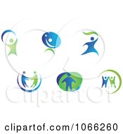Clipart People Logos 3 Royalty Free Vector Illustration