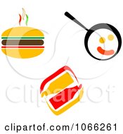 Poster, Art Print Of Hamburger Condiments And Eggs