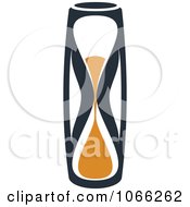 Clipart Orange And Black Hourglass 1 Royalty Free Vector Illustration