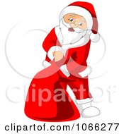 Poster, Art Print Of Santa Reaching Into His Sack