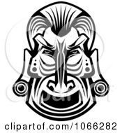 Clipart Tribal Mask With Ear Gauges Royalty Free Vector Illustration by Vector Tradition SM