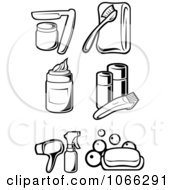 Black And White Cosmetic Icons 1