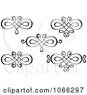 Clipart Swirl Elements Royalty Free Vector Illustration