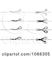 Clipart Cut Here Scissor Lines Royalty Free Vector Illustration