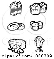 Poster, Art Print Of Black And White Food Icons 5