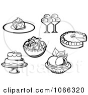 Poster, Art Print Of Black And White Food Icons 6