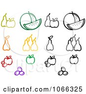 Clipart Food Icons 3 Royalty Free Vector Illustration