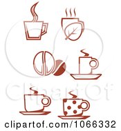 Poster, Art Print Of Brown Coffee Icons