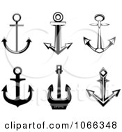 Clipart Anchors 6 Royalty Free Vector Illustration