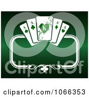 Poster, Art Print Of Green Playing Card Background