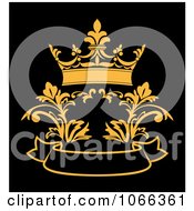 Poster, Art Print Of Floral Crown And Banner