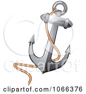 Clipart Anchor And Rope Royalty Free Vector Illustration