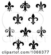 Clipart Fleur De Lis Elements Royalty Free Vector Illustration