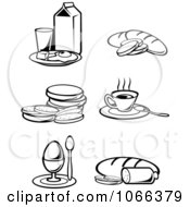 Poster, Art Print Of Black And White Food Icons 1