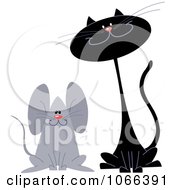 Black Cat And Mouse Friend