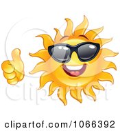 Poster, Art Print Of Thumbs Up Sun Wearing Shades