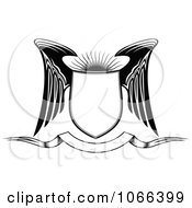 Clipart Shield With Wings 7 Royalty Free Vector Illustration