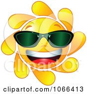 Poster, Art Print Of Cheery Sun Wearing Shades