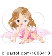 Poster, Art Print Of Baby Girl Fairy In Pink