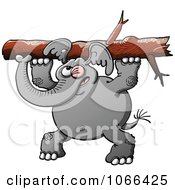 Poster, Art Print Of Elephant Carrying A Tree Trunk
