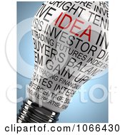 Poster, Art Print Of 3d Lightbulb With Idea And Other Words