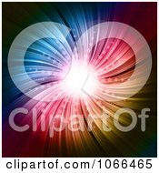 Poster, Art Print Of Colorful Starburst With Bright Light