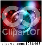 Poster, Art Print Of Orbs And A Music Speaker With Colorful Lights