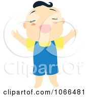 Clipart Joyous Asian Boy Royalty Free Vector Illustration by Cherie Reve