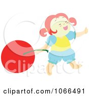 Clipart Irish Girl With A Cherry 3 Royalty Free Vector Illustration by Cherie Reve