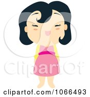 Clipart Happy Asian Girl Royalty Free Vector Illustration