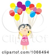 Poster, Art Print Of Asian Girl With Balloons