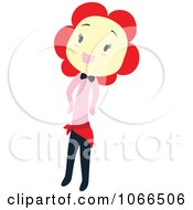 Clipart Flower Head Woman Royalty Free Vector Illustration