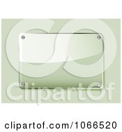 Clipart 3d Green Glass Plaque Royalty Free Vector Illustration by michaeltravers