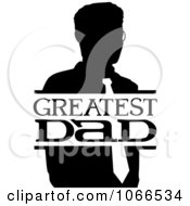 Clipart Greatest Dad Sign And Man Royalty Free Vector Illustration
