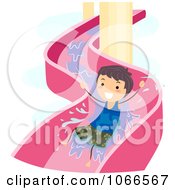 Boy On A Water Slide
