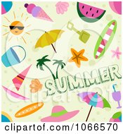 Poster, Art Print Of Seamless Summer Time Background Pattern
