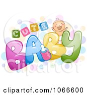 Clipart Cute Baby Sign Royalty Free Vector Illustration