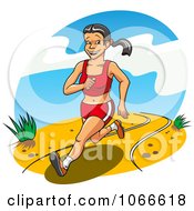 Poster, Art Print Of Happy Woman Running On A Path