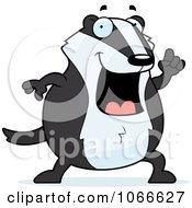 Poster, Art Print Of Pudgy Badger With An Idea