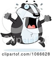 Poster, Art Print Of Pudgy Badger Running Scared