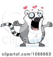Clipart Pudgy Lemur With Open Arms Royalty Free Vector Illustration