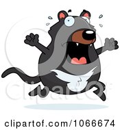 Poster, Art Print Of Pudgy Tazmanian Devil Running Scared