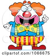 Poster, Art Print Of Pudgy Circus Clown With An Idea