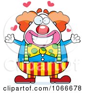 Poster, Art Print Of Pudgy Circus Clown With Open Arms