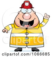 Poster, Art Print Of Pudgy Fireman With An Idea
