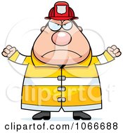 Poster, Art Print Of Pudgy Mad Fireman