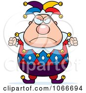 Clipart Pudgy Mad Jester Royalty Free Vector Illustration